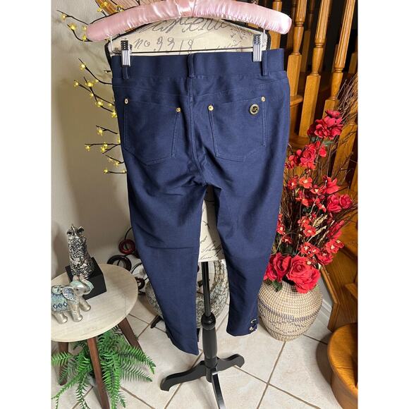 Michael Kors Women Leggings Blue Mid Rise Pull On Stretch Skinny Pants Fit Sz. S - Picture 4 of 10